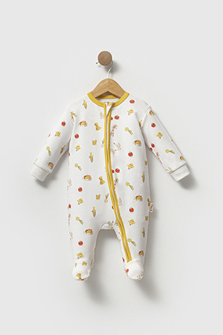 Strawberry Organik Theme Fermuarlı Tulum